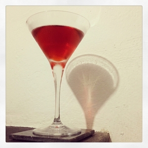 An image of the 18th Century cocktail submitted by Toby that contains Arrack, Crème de Cacao Blanc, Sweet Vermouth and Lime