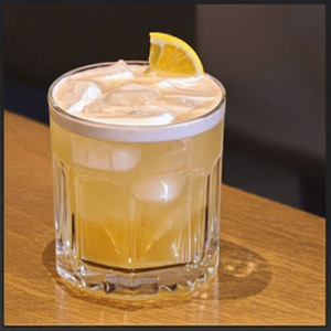 An image of the 41 Jane Does cocktail submitted by Toby that contains Apple Brandy, Pear Brandy, Lemon, Simple Syrup, Egg and Soda Water