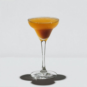 An Instagram of the East India Cocktail cocktail submitted by Toby that contains Brandy, Raspberry Syrup, Angostura Bitters, Curaçao Triple Sec, Maraschino Liqueur and Cocktail Cherry