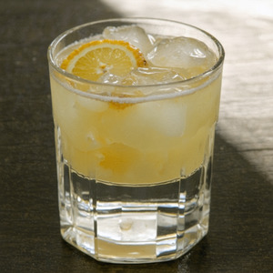 An image of the Monkey Bush cocktail submitted by Toby that contains Blended Scotch, Lemon, Demerara Syrup, Crème de Mûre and Peychauds Bitters