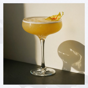 An image of the Morning Glory Fizz cocktail submitted by Toby that contains Blended Scotch, Lemon, Simple Syrup, Egg, Absinthe and Soda Water