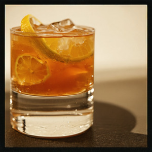 An image of the Plastic Passion cocktail submitted by Toby that contains Agricole Rhum, Lillet Blanc, Passion Fruit Juice, Absinthe, Orange Flower Water, Angostura Bitters and Lemon