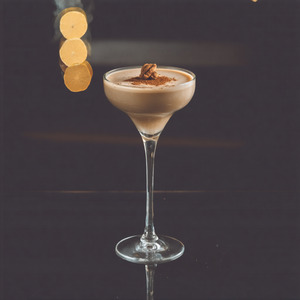 An image of the The Coffee Cocktail cocktail submitted by n0tquitethere that contains Cognac, LBV Port, Egg, Caster Sugar and Nutmeg