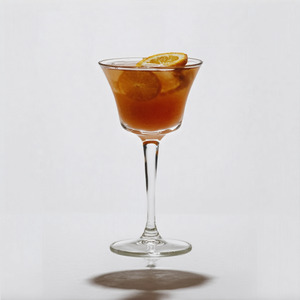 An image of the The Income Tax Cocktail cocktail submitted by Toby that contains London Dry Gin, Dry Vermouth, Sweet Vermouth, Orange, Orange and Angostura Bitters
