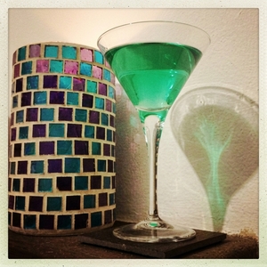 An image of the All-American Sweetheart Martini cocktail submitted by Toby that contains Plain Vodka, Peach Schnapps, Orange and Strawberries