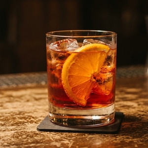 An image of the Aperol Spritz cocktail submitted by Toby that contains Aperol, Prosecco, Soda Water, Orange and Orange