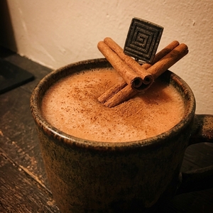 An image of the Apple Malt Toddy cocktail submitted by Toby that contains Apple Juice, Blended Scotch, Pommeau, Allspice Dram, Maple Syrup and Cinnamon