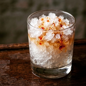 An image of the Arrack and a Hard Place cocktail submitted by Toby that contains Arrack, Gold Rum, Curaçao Triple Sec, Amaretto, Lime and Whiskey Barrel Aged Bitters