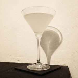 An image of the Aviation cocktail submitted by Toby that contains London Dry Gin, Lemon, Maraschino Liqueur and Crème de Violette