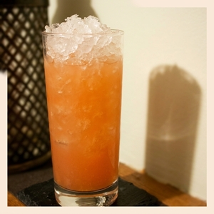 An image of the Avocado Margarita cocktail submitted by Toby that contains Grapefruit, Lime, Reposado Tequila, Mezcal, Absinthe, Agave Syrup, Tarragon, Avocado, Salt and Pepper