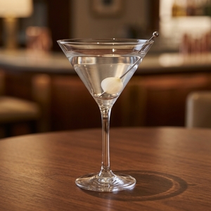 An image of the Boothonia cocktail submitted by Toby that contains London Dry Gin, Dry Vermouth, Amer Picon, Passion Fruit Juice, Lemon and Cocktail Onion