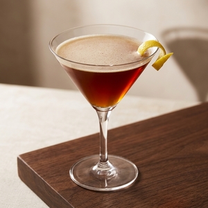An image of the Chancellor cocktail submitted by Toby that contains Blended Scotch, Sweet Vermouth, LBV Port and Angostura Bitters