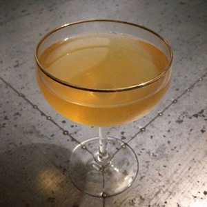 An image of the Colonial Bastard cocktail submitted by Toby that contains Gold Rum, Lime, Fernet Branca, Falernum, Allspice Dram and Pineapple Syrup
