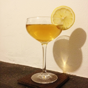 An image of the Craigavon cocktail submitted by Toby that contains Cognac, Dubonnet Rouge, Curaçao Triple Sec and Lemon