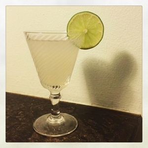 An image of the Dale's Ultimate Mango-rita cocktail submitted by Toby that contains Blanco Tequila, Lime, Curaçao Triple Sec, Simple Syrup, Mango and Lime