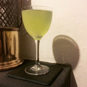 An image of the Eagle's Dream cocktail submitted by Toby that contains London Dry Gin, Crème de Violette, Lemon, Simple Syrup and Egg