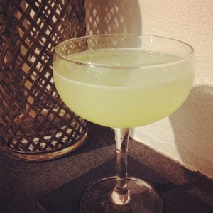 An image of the El Floridita No. 2 cocktail submitted by Toby that contains White Rum, Sweet Vermouth, Lime, Crème de Cacao Dark and Grenadine