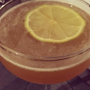 An image of the Fangataufa cocktail submitted by n0tquitethere that contains Manzanilla Sherry, Green Chartreuse, Cynar, Passion Fruit Syrup, Lime and Lime