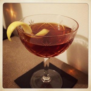 An image of the Fearless cocktail submitted by Toby that contains Agricole Rhum, Turin Bitters, Cocchi Americano, Salt and Lemon
