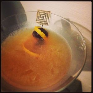 An image of the Figetabouttit cocktail submitted by n0tquitethere that contains Bourbon, Lemon, Fig Jam, Angostura Bitters, Orange and Cocktail Cherry