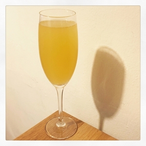 An image of the Fleming Fizz cocktail submitted by Toby that contains Blended Scotch, Lemon, Honey Syrup, Ginger Syrup, Sparkling Wine and Single Malt Scotch