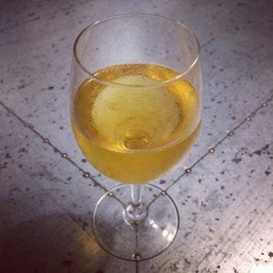 An image of the French Armada cocktail submitted by Toby that contains Mandrin Au Sapin Saison Beer, Gold Rum, Sloe Gin and Cranberry Bitters