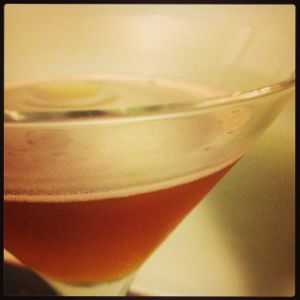 An Instagram of the Golden Heath cocktail submitted by n0tquitethere that contains Drambuie, Gold Rum and Cream Sherry