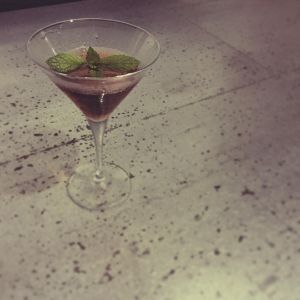 An Instagram of the Greenbriar Cocktail cocktail submitted by n0tquitethere that contains Amontillado Sherry, Dry Vermouth, Peach Bitters and Mint
