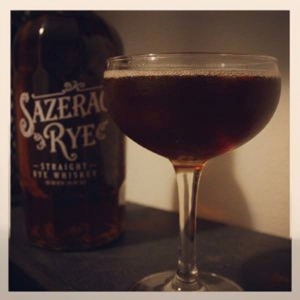 An image of the Greenpoint cocktail submitted by Toby that contains Rye Whiskey, Punt e Mes, Yellow Chartreuse and Angostura Bitters