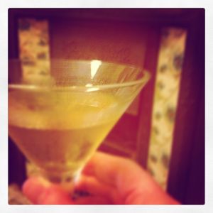 An image of the High Kick cocktail submitted by n0tquitethere that contains Blended Scotch, Kümmel, Dry Vermouth and Absinthe