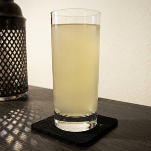 An image of the Hop Scotch cocktail submitted by Toby that contains Blended Scotch, Lemon, Ginger Syrup and Beer