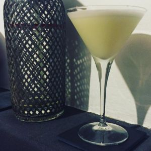 An image of the Is This All cocktail submitted by n0tquitethere that contains Lemon Vodka, Curaçao Triple Sec, Lemon and Egg
