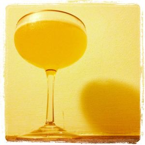 An image of the Jubilee 'Hermitage' cocktail submitted by n0tquitethere that contains London Dry Gin, Grapefruit, Grand Marnier and Kirschwasser