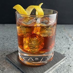 An image of the Maple Old Fashioned cocktail submitted by Toby that contains Canadian Whiskey, Maple Simple Syrup, Aromatic Bitters and Lemon