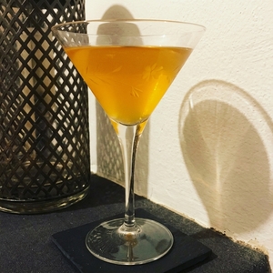 An image of the Marion's Appetizer cocktail submitted by Toby that contains Brandy, Grand Marnier, Sloe Gin, Lemon and Orange