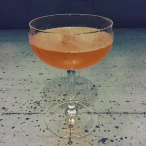 An image of the Missing Link cocktail submitted by n0tquitethere that contains Dark Rum, Curaçao Triple Sec and Lemon