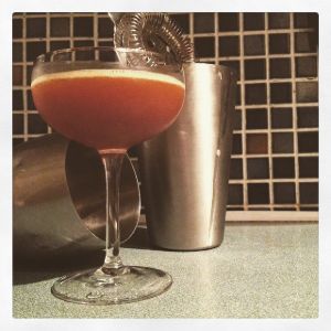 An image of the Mr Clark's Cane cocktail submitted by n0tquitethere that contains Fernet Branca, Maraschino Liqueur and Lemon