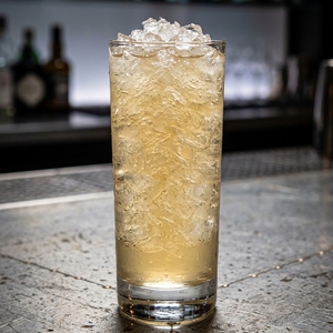 An image of the Navy Grog cocktail submitted by Toby that contains Dark Rum, Gold Rum, Gold Rum, Lime, Grapefruit and Honey Syrup