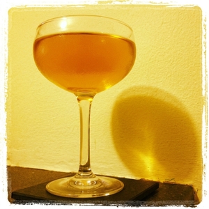 An image of the No Name cocktail submitted by Toby that contains London Dry Gin, Lemon, Grand Marnier and Kirschwasser