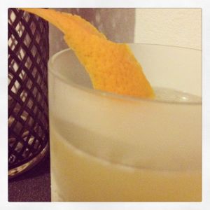 An image of the Oaxacan Fix cocktail submitted by n0tquitethere that contains Anejo Tequila, Mezcal, Lemon, Curaçao Triple Sec, Agave Syrup, Xocolatl Mole Bitters and Orange