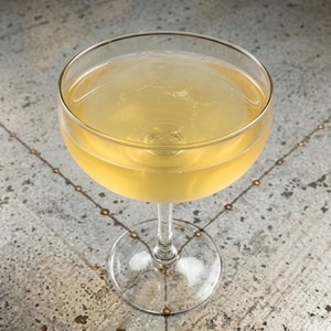 An image of the Old Bill cocktail submitted by Toby that contains Cream Sherry, Maraschino Liqueur, Gold Rum, Orange Bitters, Angostura Bitters and Orange
