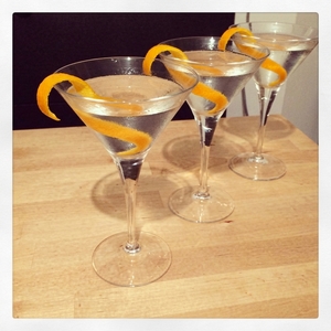 An image of the Ott's Special cocktail submitted by Toby that contains Orange Bitters, London Dry Gin, Strega, Dry Vermouth and Orange