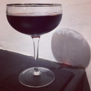 An image of the Parisian Cocktail cocktail submitted by n0tquitethere that contains London Dry Gin, Dry Vermouth and Crème de Cassis