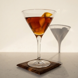An image of the Pica Cocktail cocktail submitted by Toby that contains Brandy, Pineapple Juice, Galliano L'authentico, Grenadine and Orange
