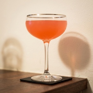 An image of the Primrose cocktail submitted by Toby that contains London Dry Gin, Curaçao Triple Sec, Grand Marnier and Cocchi Americano