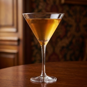 An image of the Princess Marina cocktail submitted by Toby that contains Old Tom Gin, Peach Schnapps, Cocchi Americano and Peach Syrup