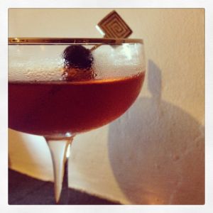 An Instagram of Remember The Maine cocktail