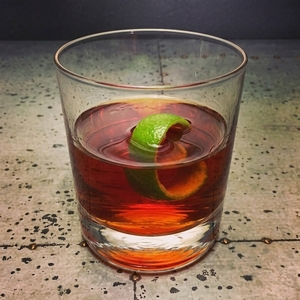 An image of the Rosita cocktail submitted by Toby that contains Turin Bitters, Blanco Tequila, Dry Vermouth, Sweet Vermouth and Lime