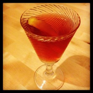 An Instagram of Sazerac cocktail