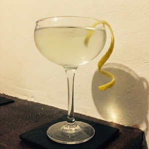 An image of the Shaddock Rose cocktail submitted by Toby that contains Reposado Tequila, Grapefruit Cordial, Peychauds Bitters, Orange Bitters and Lemon